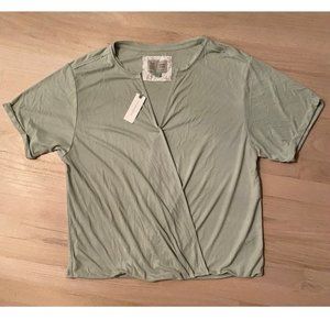NWT Saturday Sunday Anthropologie mint green top sz L